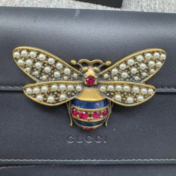 Gucci Queen Margaret Leather Wallet on Chain 530-121324 - Picture 8 of 16